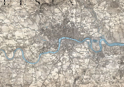 Map Poster - London Ordnance Survey Tinted Old Series Map (1805-1822)