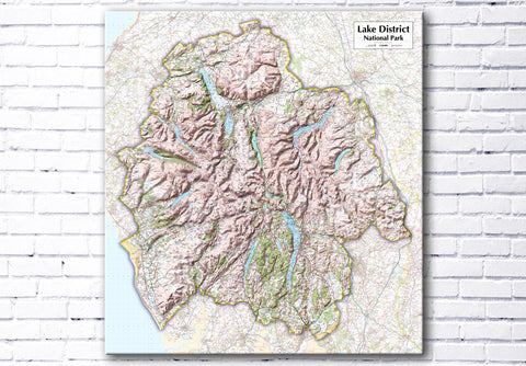 Lake District National Park - Map Poster
