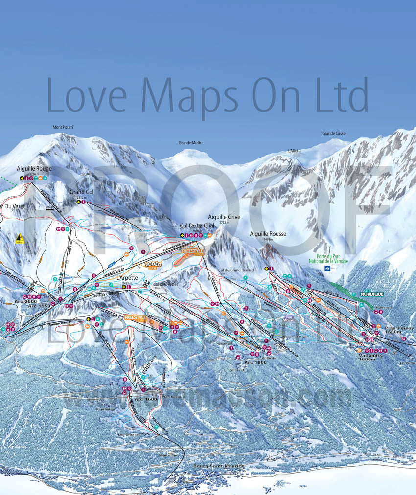 Map Wallpaper - Ski Maps