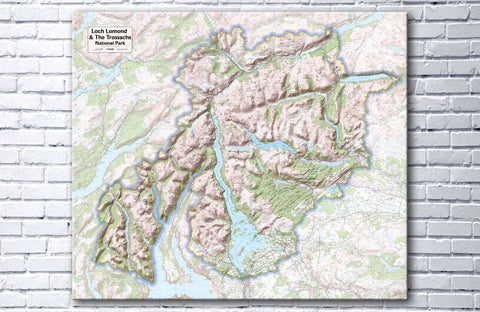 Loch Lomond & The Trossachs National Park - Map Poster