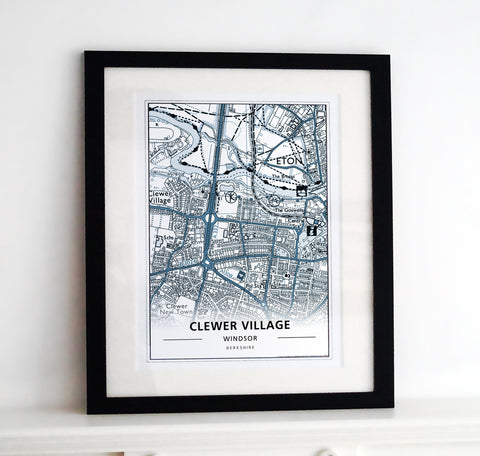 Framed Map - Custom Urban Art Print