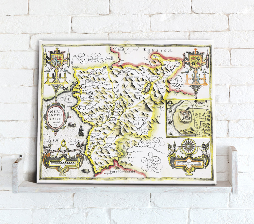 Map Canvas - Vintage County Map - Merionethshire - Love Maps On...