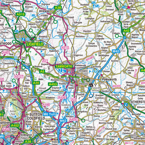 Map Wallpaper - Midlands from Love Maps On...