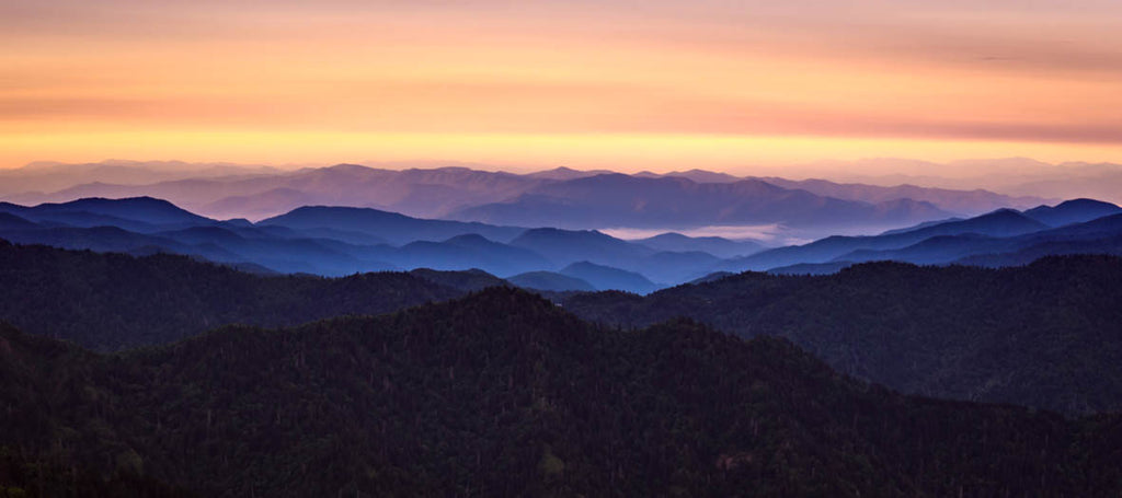 mountain sunset landscape canvas print - love maps on...