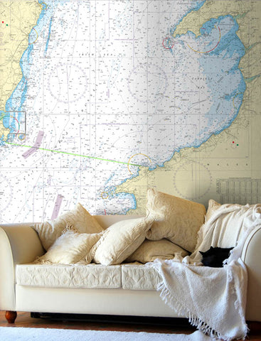 Nautical Chart Wallpaper - 1410 Saint George's Channel