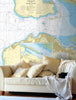 Nautical Chart Wallpaper - 1994 Approaches to the River Clyde