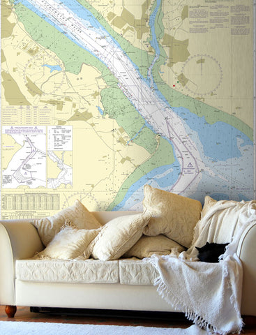 Nautical Chart Wallpaper - 2038 Southampton Water and Approaches
