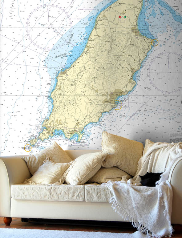 Nautical Chart Wallpaper - 2094 Kirkcudbright to Mull of Galloway and Isle of Man