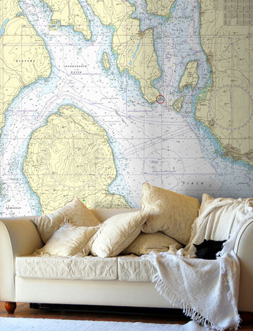 Nautical Chart Wallpaper - 2131 Firth of Clyde and Loch Fyne