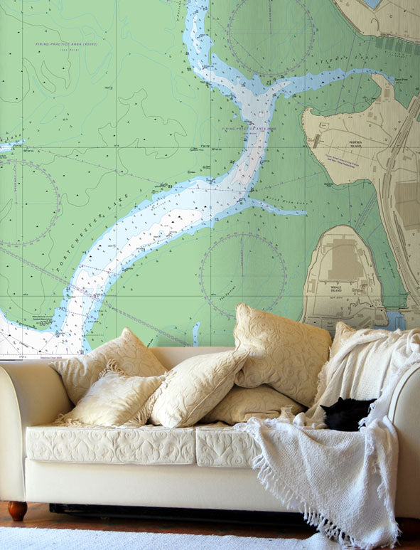 Nautical Chart Wallpaper - 2628 Portsmouth Harbour Northern Part
