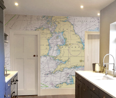 Nautical Chart Wallpaper
