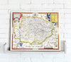Map Canvas - Vintage County Map - Norfolk - Love Maps On... - 2