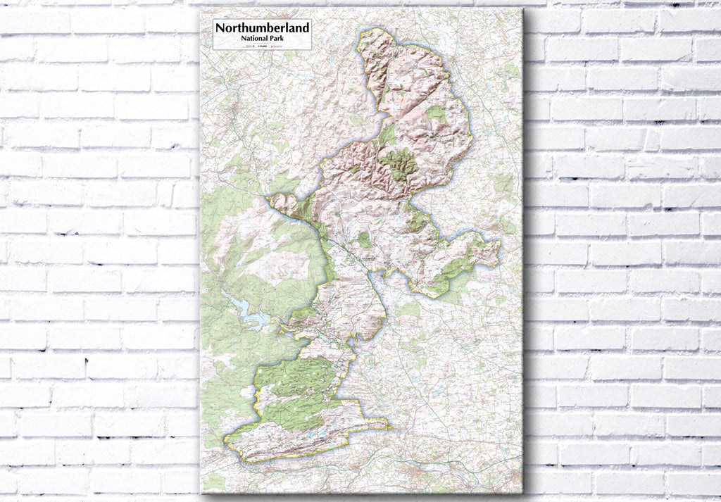 Northumberland National Park Map Canvas Print - love maps on...