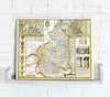 Map Canvas - Vintage County Map - Northumberland - Love Maps On...