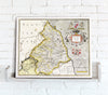 Map Canvas - Vintage County Map - Northumberland - Love Maps On... - 2