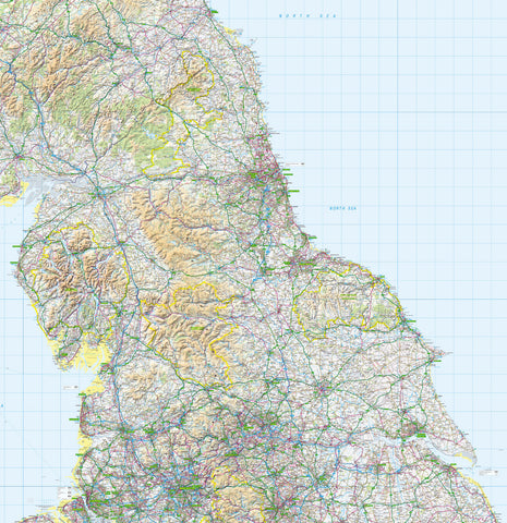 Map Wallpaper  - Northern England