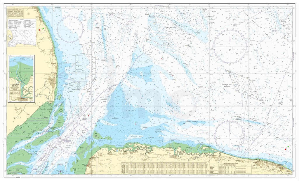 Nautical Chart - Admiralty Chart 108 - Approaches to The Wash