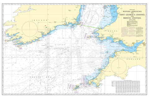 Nautical Chart - Admiralty Chart 1123 - Western Approaches to St George's Channel & Bristol Channel
