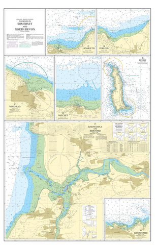 Nautical Chart - Admiralty Chart 1160 - Harbours in Somerset and North Devon