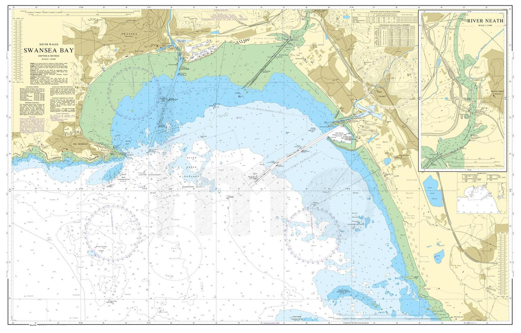 Nautical Chart - Admiralty Chart 1161 - Swansea Bay