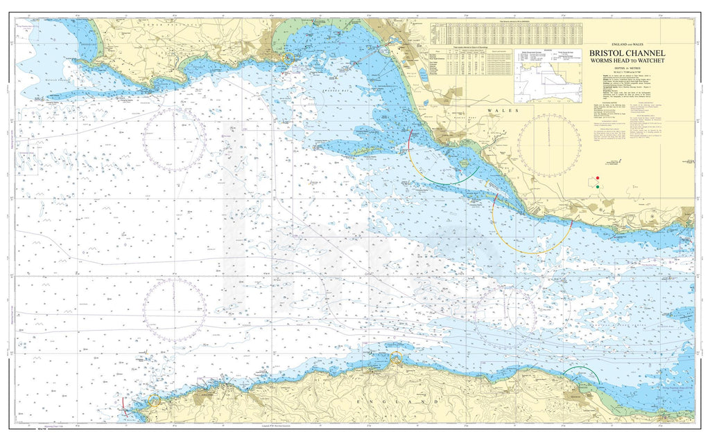 Nautical Chart - Admiralty Chart 1165 - Bristol Channel Worms Head to Watchet.