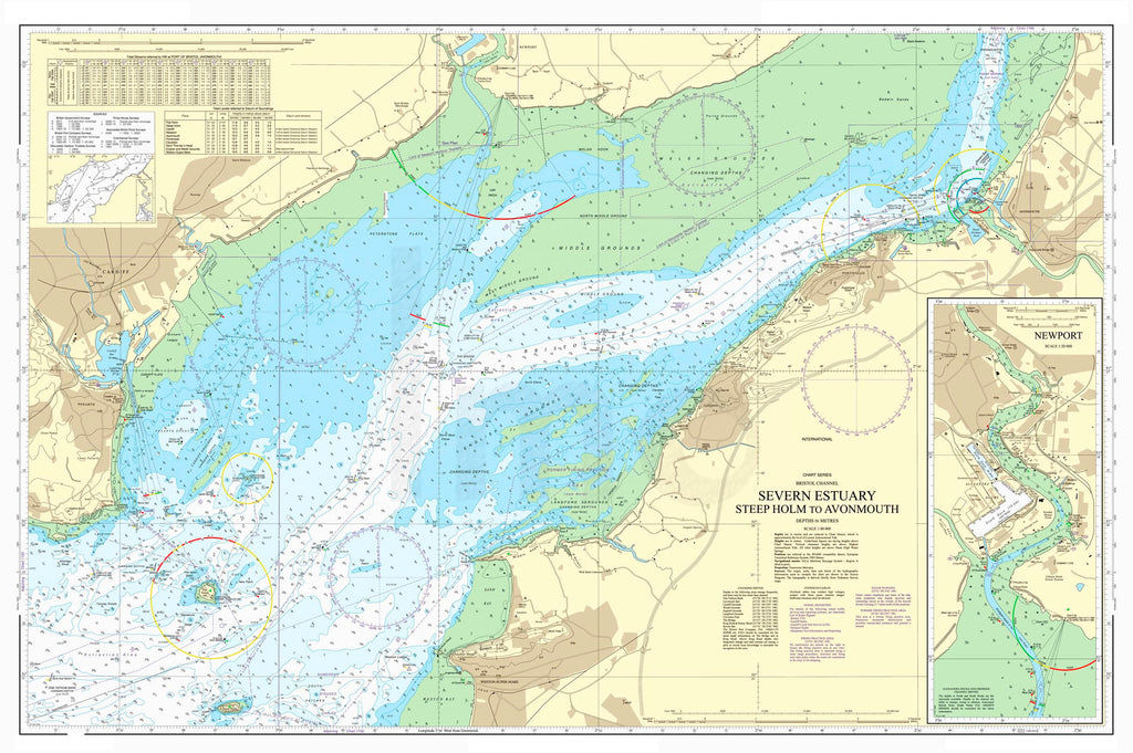 Nautical Chart - Admiralty Chart 1176 - Severn Estuary - Steep Holm to Avonmouth