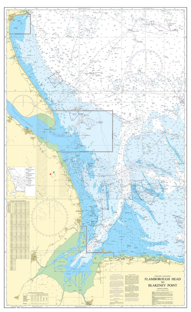 Nautical Chart - Admiralty Chart 1190 - Flamborough Head to Blakeney Point.