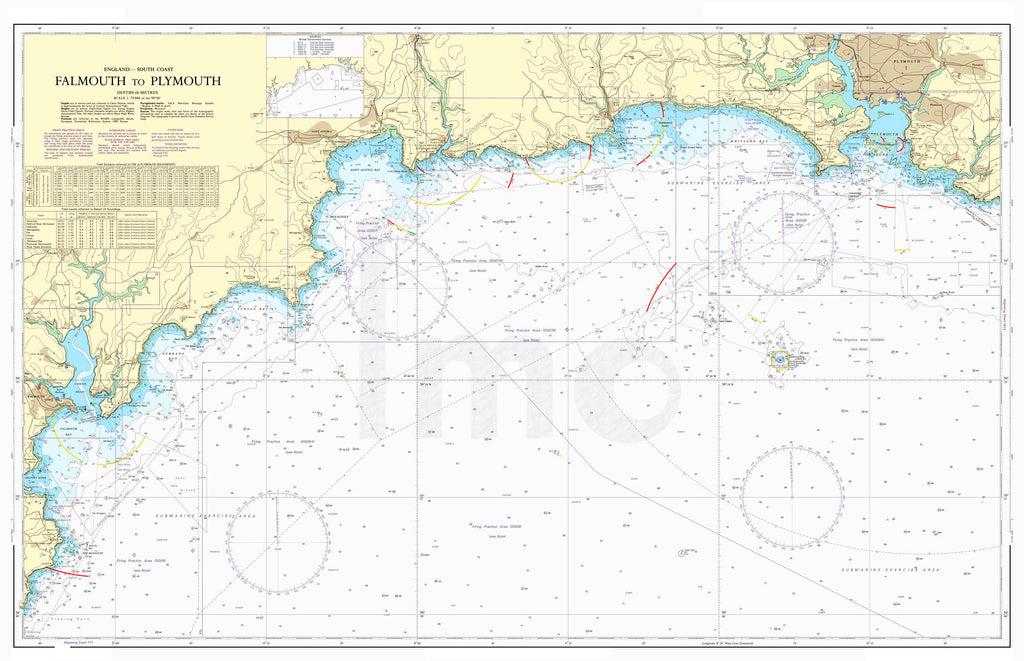 Nautical Chart - Admiralty Chart 1267 - Falmouth to Plymouth