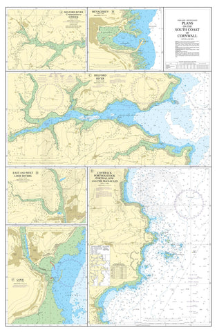 Nautical Chart - Admiralty Chart 147 - Plans on the South Coast of Cornwall