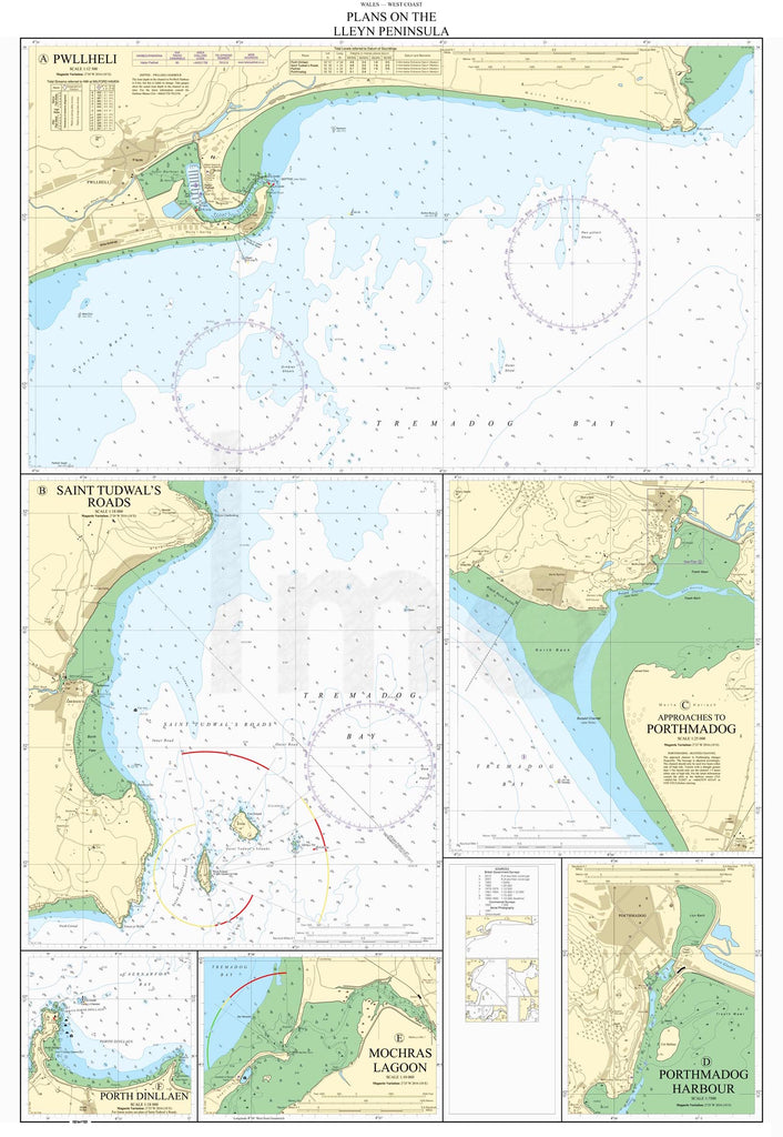 Nautical Chart - Admiralty Chart 1512 - Plans on the Lleyn Peninsula