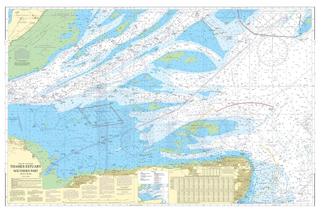 Nautical Chart - Admiralty Chart 1607 - Thames Estuary, Southern Part.