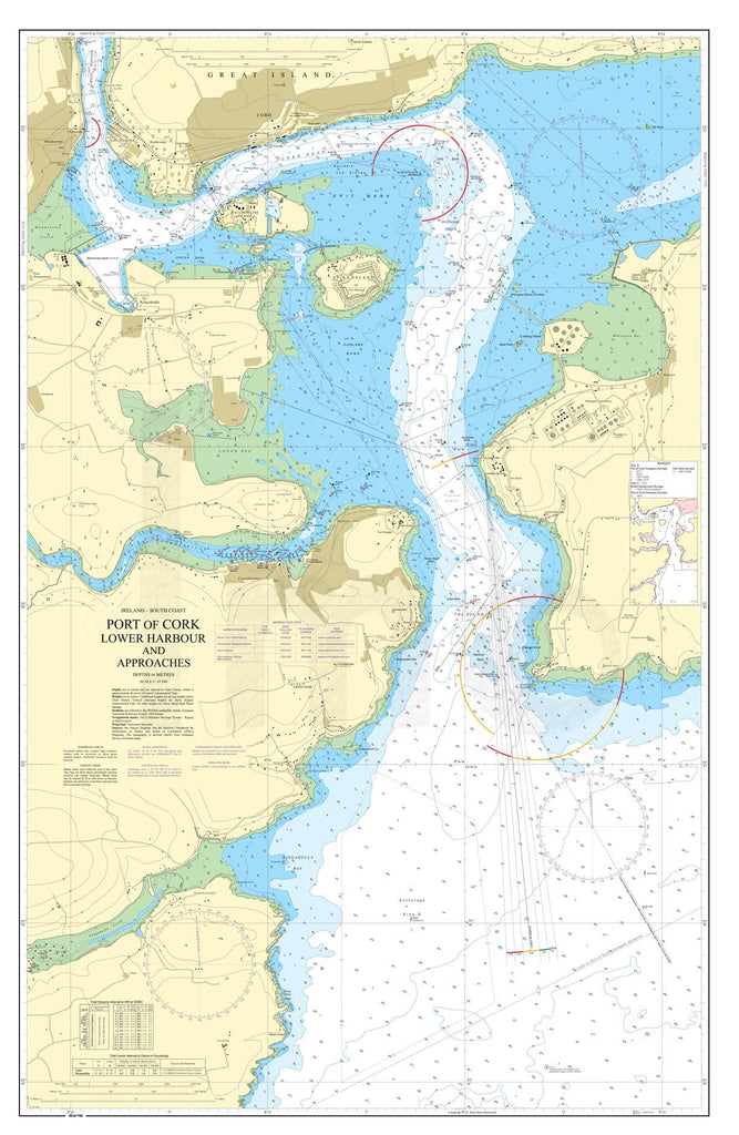 Nautical Chart - Admiralty Chart 1777 - Port of Cork, Lower Harbour and Approaches