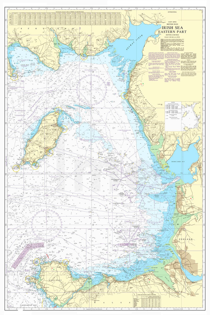 Nautical Chart - Admiralty Chart 1826 - Irish Sea Eastern Part