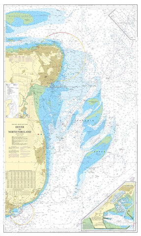 Nautical Chart - Admiralty Chart 1828 - Dover to North Foreland