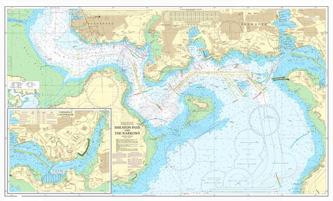 Nautical Chart - Admiralty Chart 1901 - Smeaton Pass and The Narrows