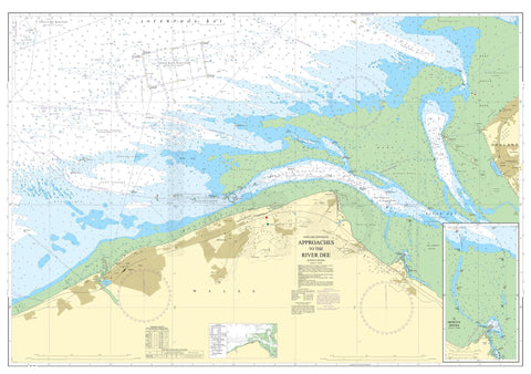 Nautical Chart - Admiralty Chart 1953 - Approaches to the River Dee