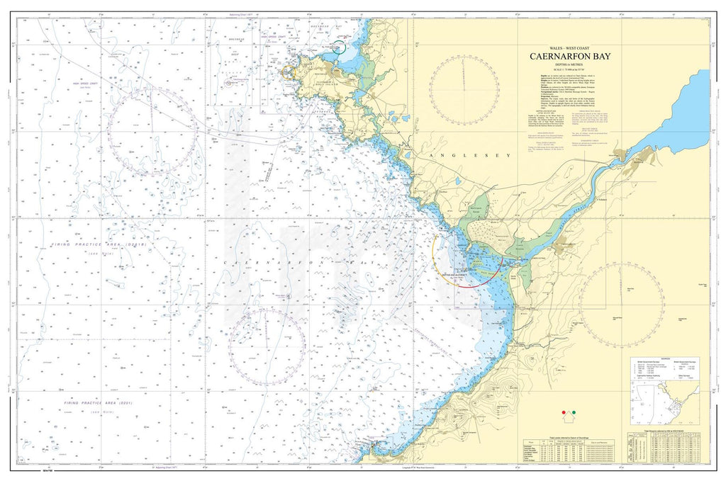 Nautical Chart - Admiralty Chart 1970 - Caernarfon Bay