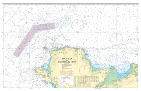 Nautical Chart - Admiralty Chart 1977 - Holyhead to Great Ormes Head
