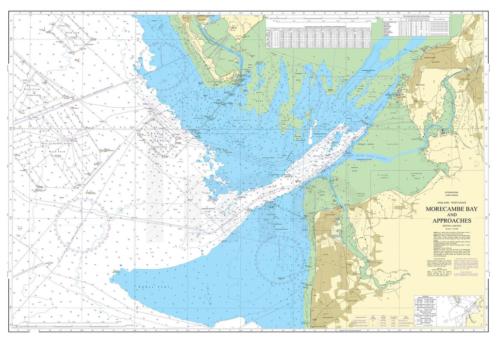 Nautical Chart - Admiralty Chart 2010 - Morecambe Bay and Approaches