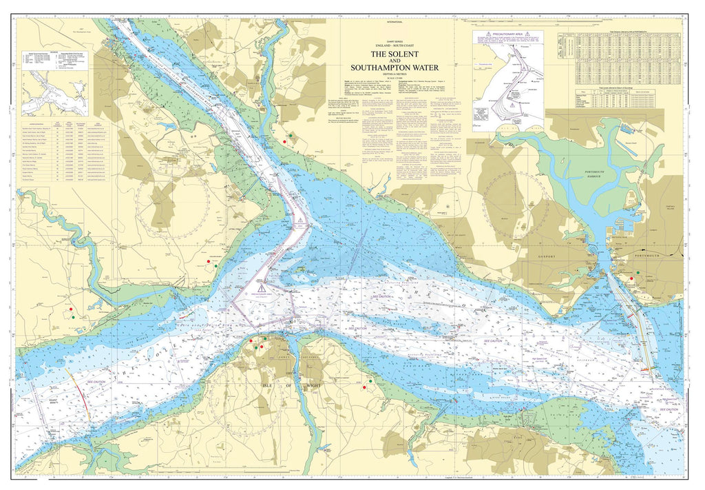 Nautical Chart - Admiralty Chart 2036 - The Solent and Southampton Water
