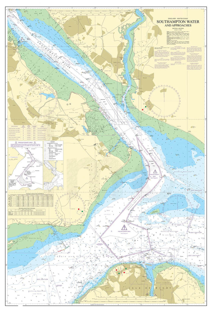 Nautical Chart - Admiralty Chart 2038 - Southampton Water and Approaches