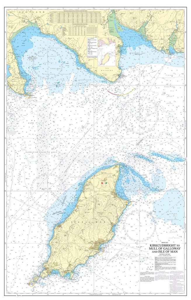 Nautical Chart - Admiralty Chart 2094 - Kirkcudbright to Mull of Galloway and Isle of Man