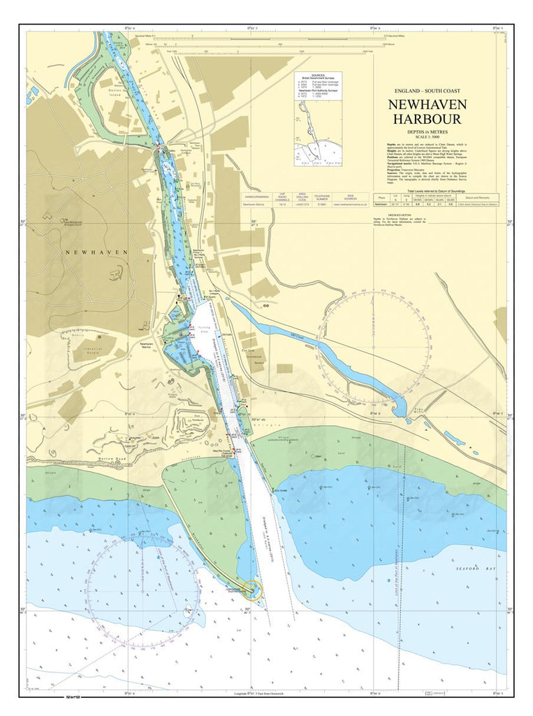 Nautical Chart - Admiralty Chart 2154 - Newhaven Harbour
