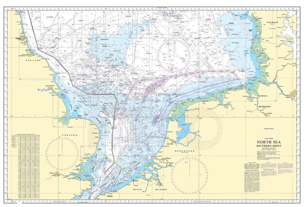 Nautical Chart - Admiralty Chart 2182A - North Sea - Southern Sheet