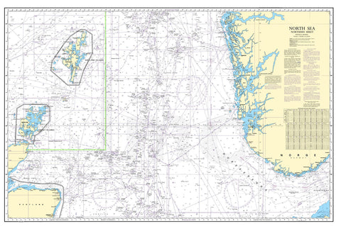 Nautical Chart - Admiralty Chart 2182C - North Sea - Northern Sheet