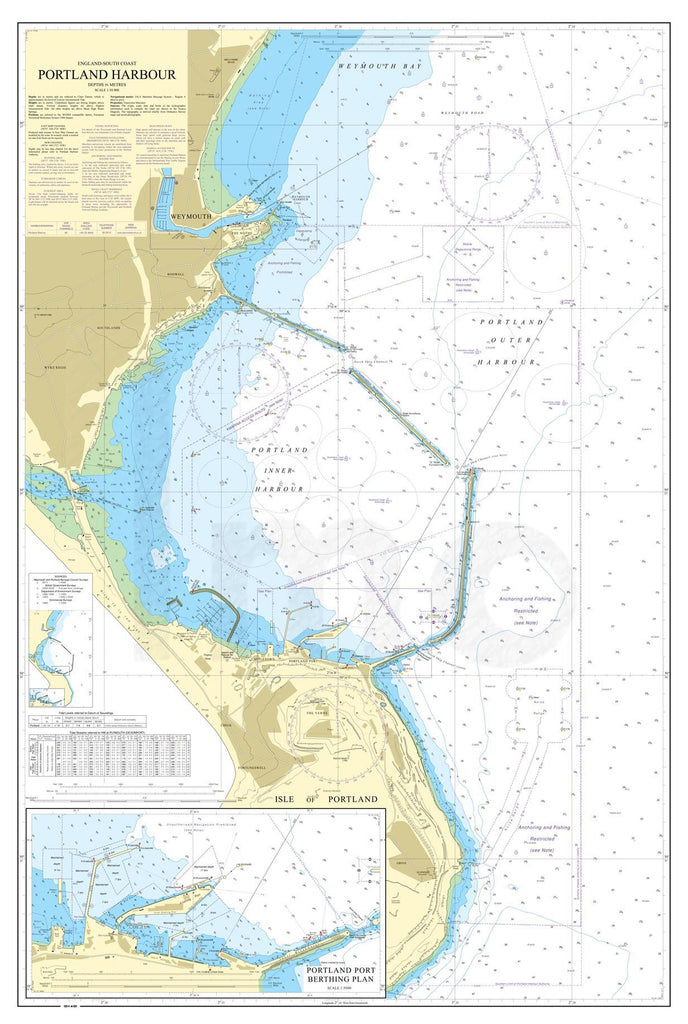 Nautical Chart Admiralty Chart 2268 Portland Harbour from Love Maps