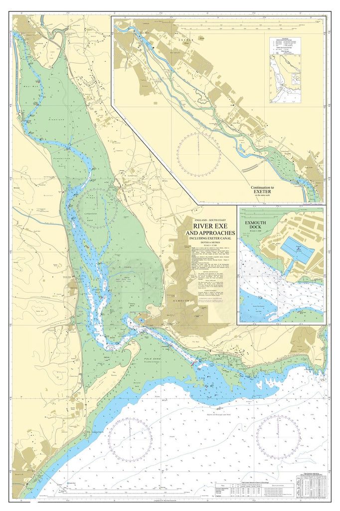 Nautical Chart - Admiralty Chart 2290 - River Exe and Approaches including Exeter Canal