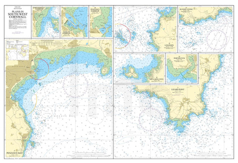 Nautical Chart - Admiralty Chart 2345 - Plans in South West Cornwall
