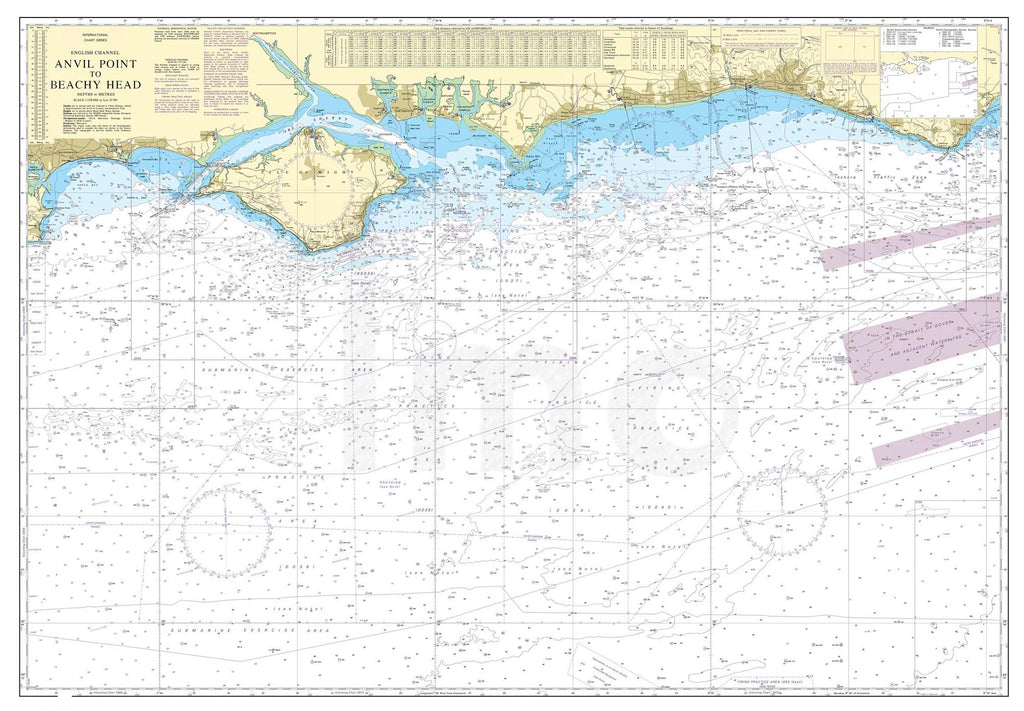 Nautical Chart - Admiralty Chart 2450 - Anvil Point to Beachy Head including the Isle of Wight