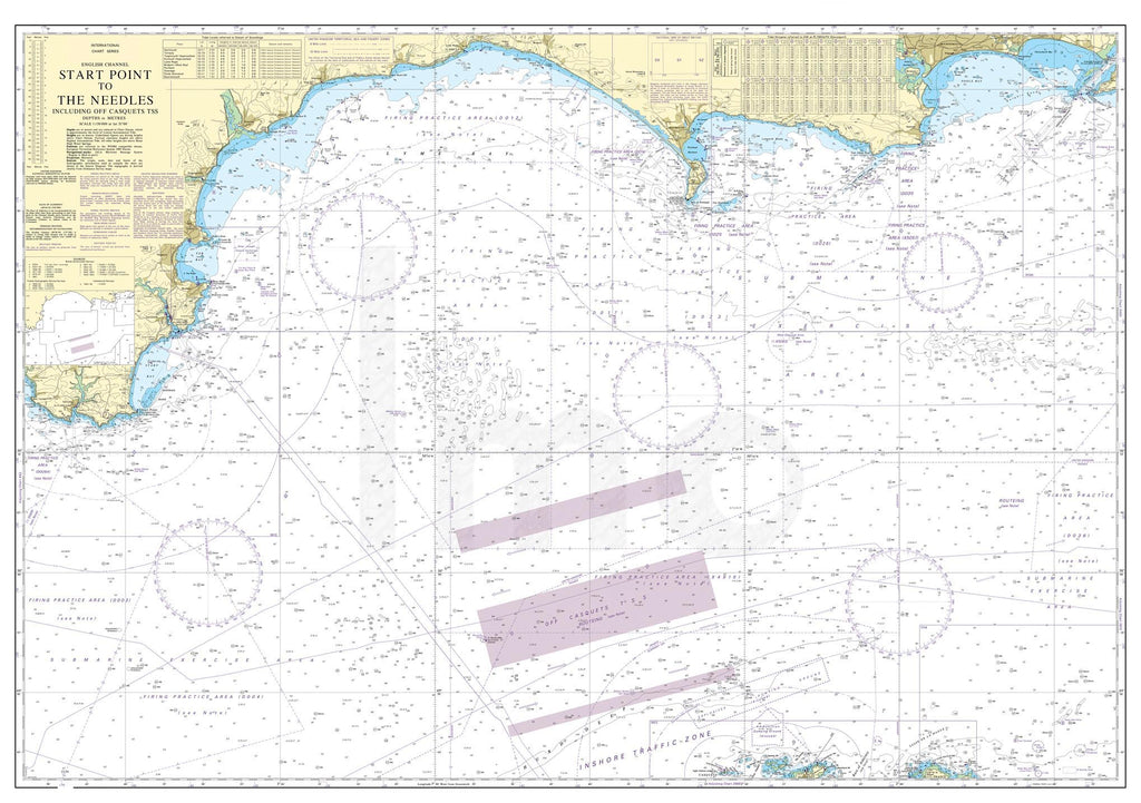 Nautical Chart - Admiralty Chart 2454 - Start Point to the Needles.